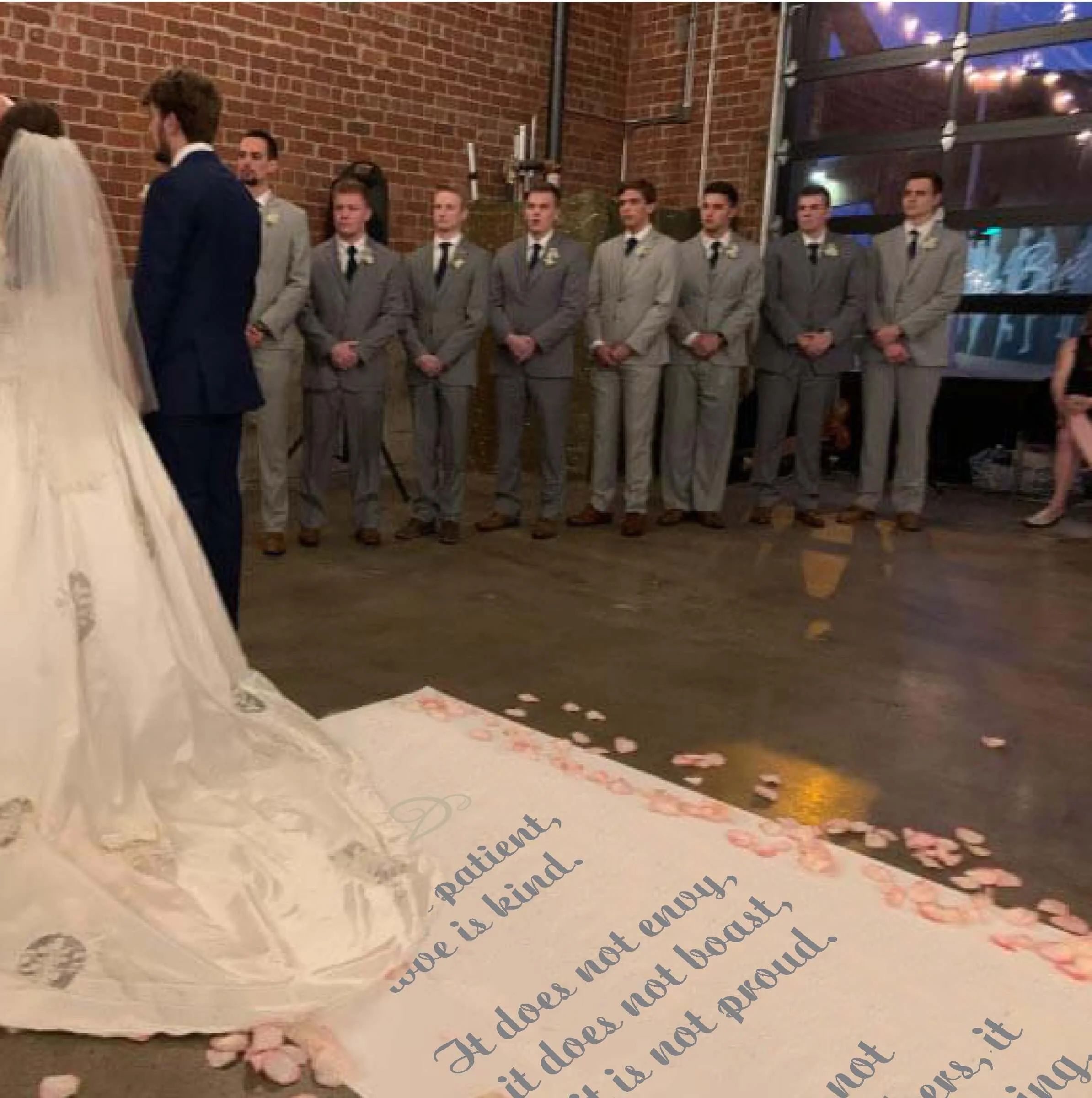 1 Corinthians 13:4-7 Wedding Aisle Runner - Image 5