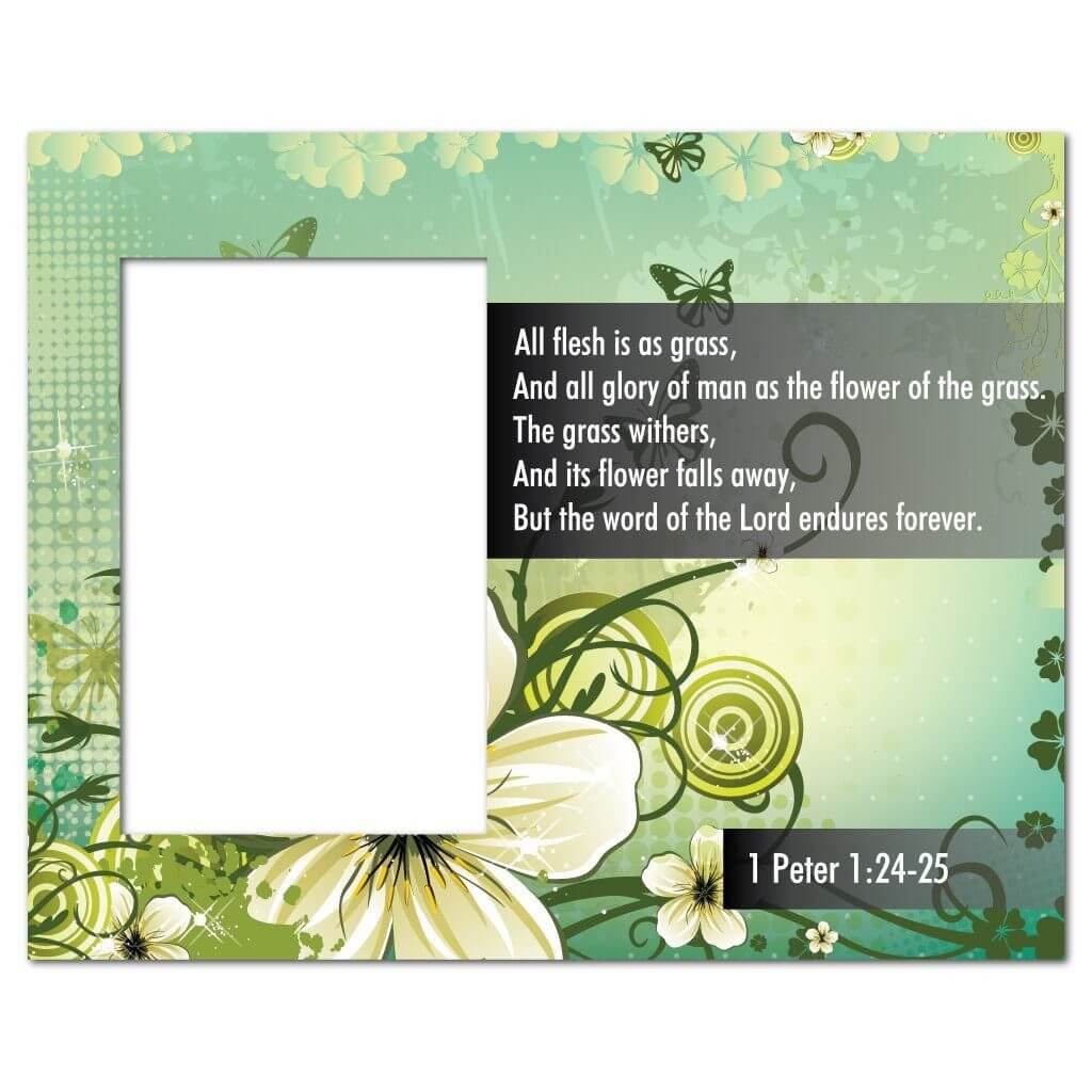 1 Peter 1:24-25 Decorative Picture Frame - Image 2