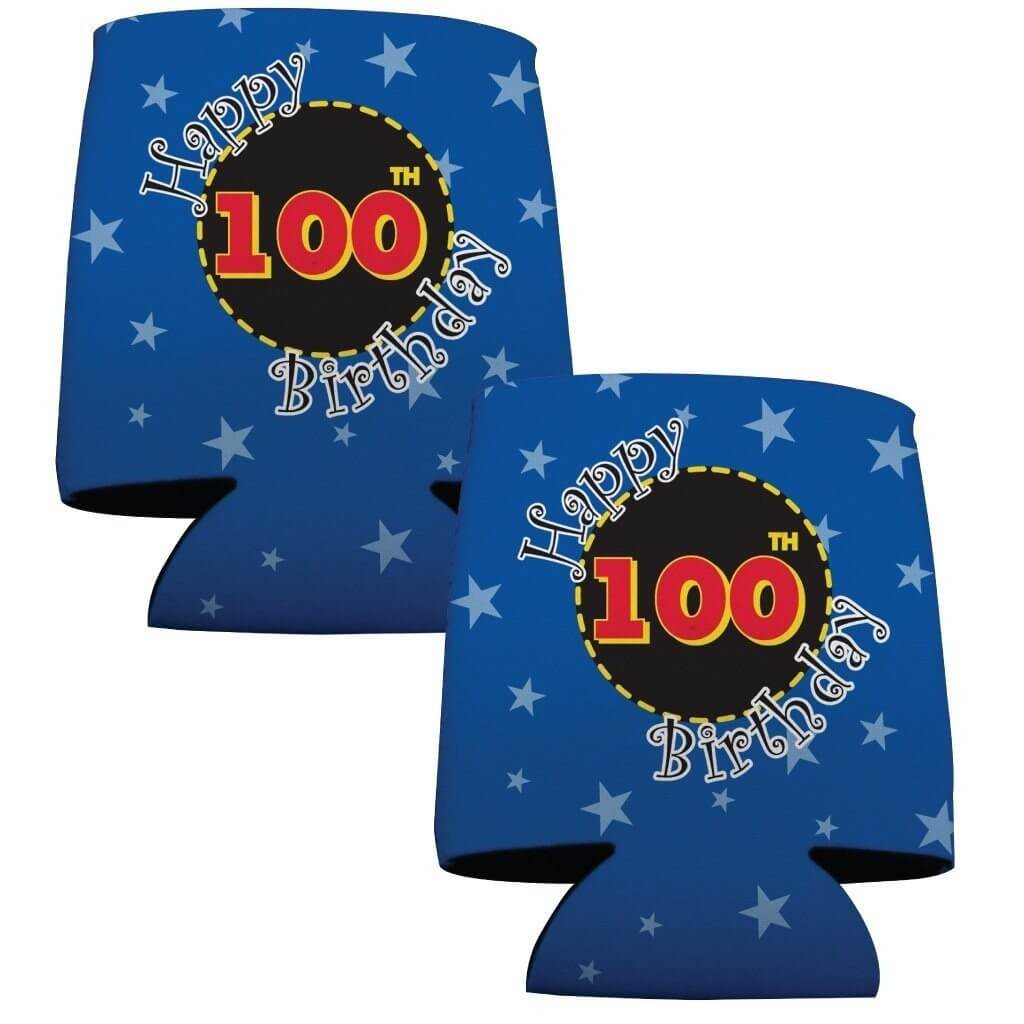 100th Birthday Party Can Cooler Set - Image 2