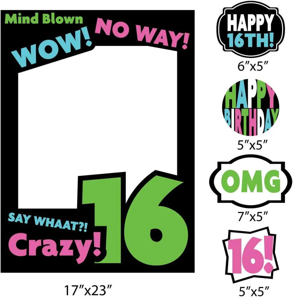 16th Birthday Photo Booth Frame and Yard Decoration - Image 3