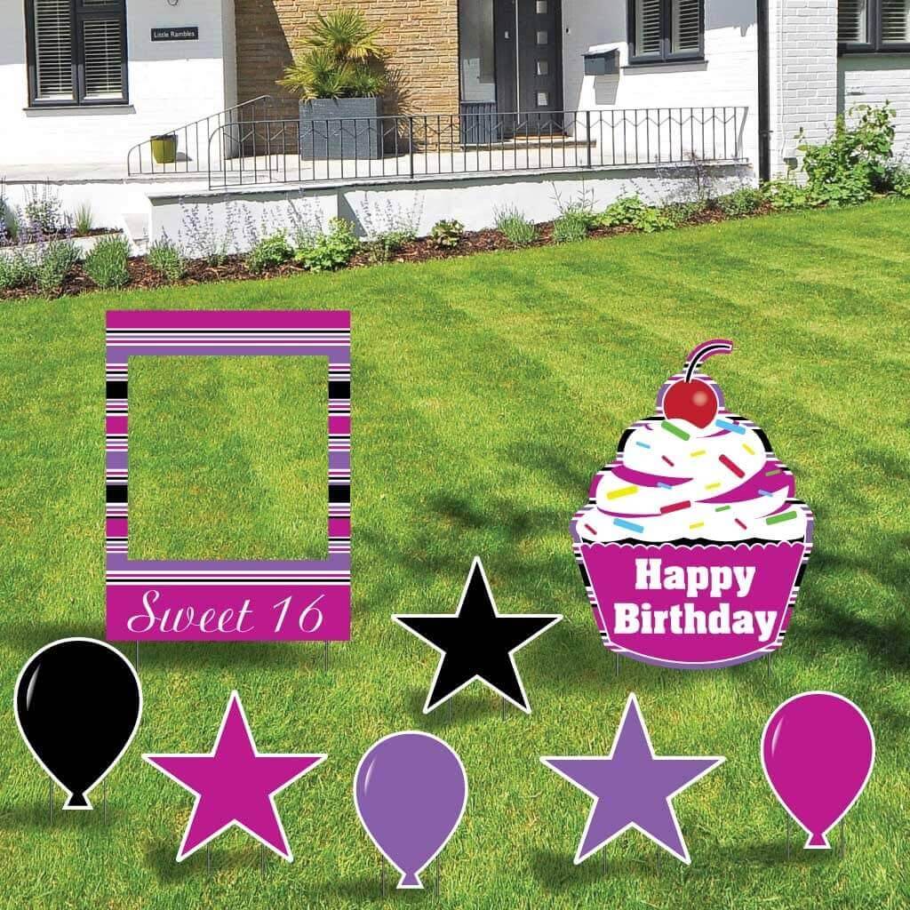 16th Birthday Photo Booth Frame and Yard Decoration