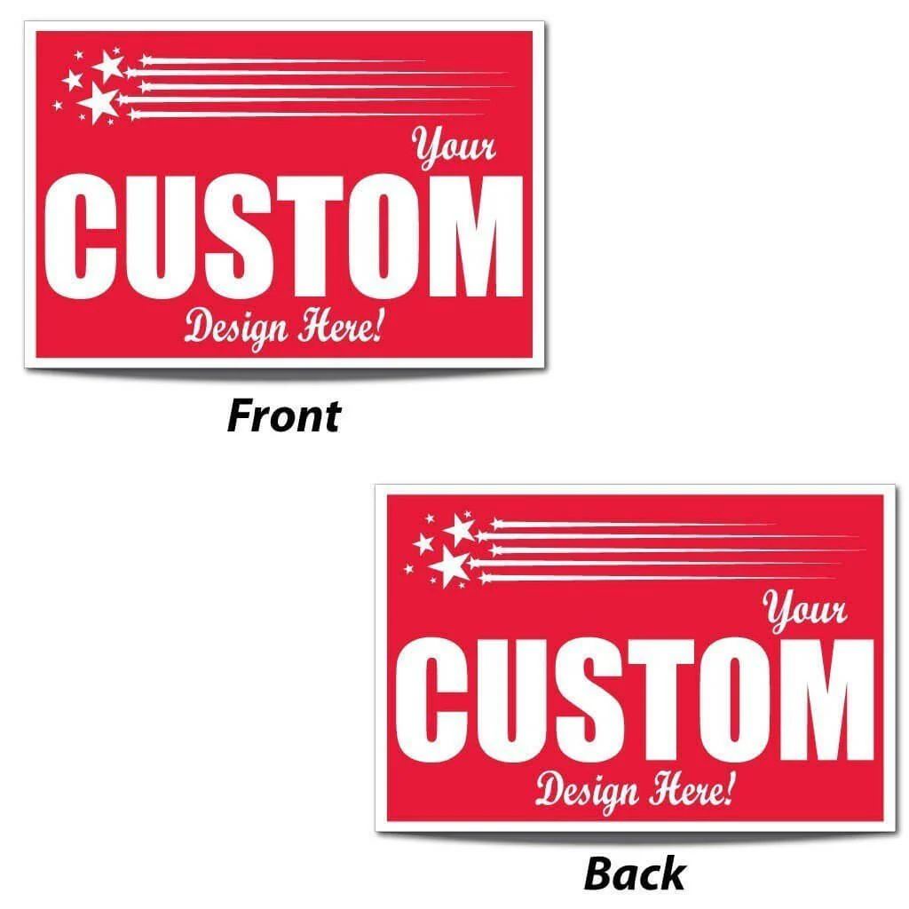 16"X24" Union Label Polybag Yard Signs With Wire U Frame - Image 2