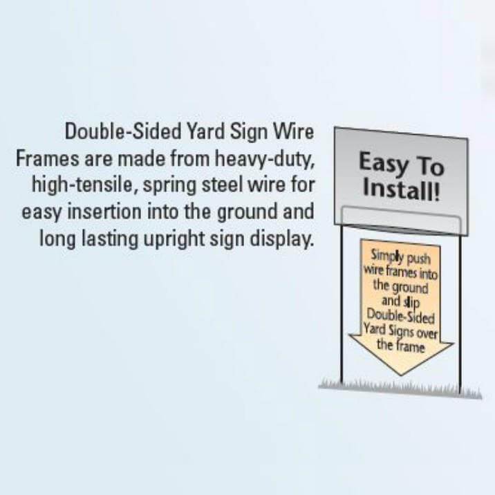 16"x26" Full Color Sealed Posterboard Yard Signs with Frames - Image 2