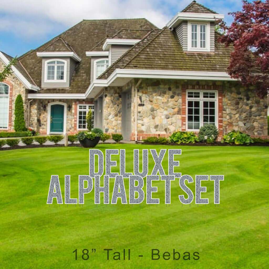 18" Bebas Faux Glitter Deluxe Alphabet Set - 130 pcs - Image 8