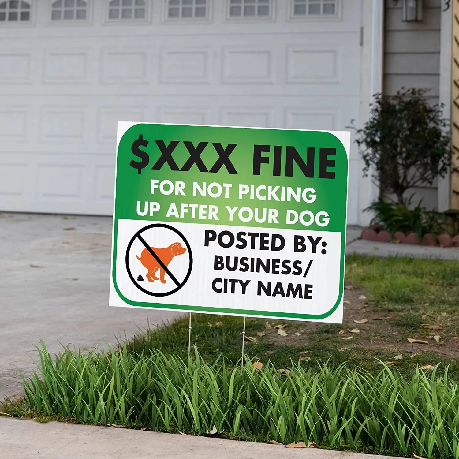 18"x24" Custom Pick Up After Your Dog Signs - 4 Pack - Image 2