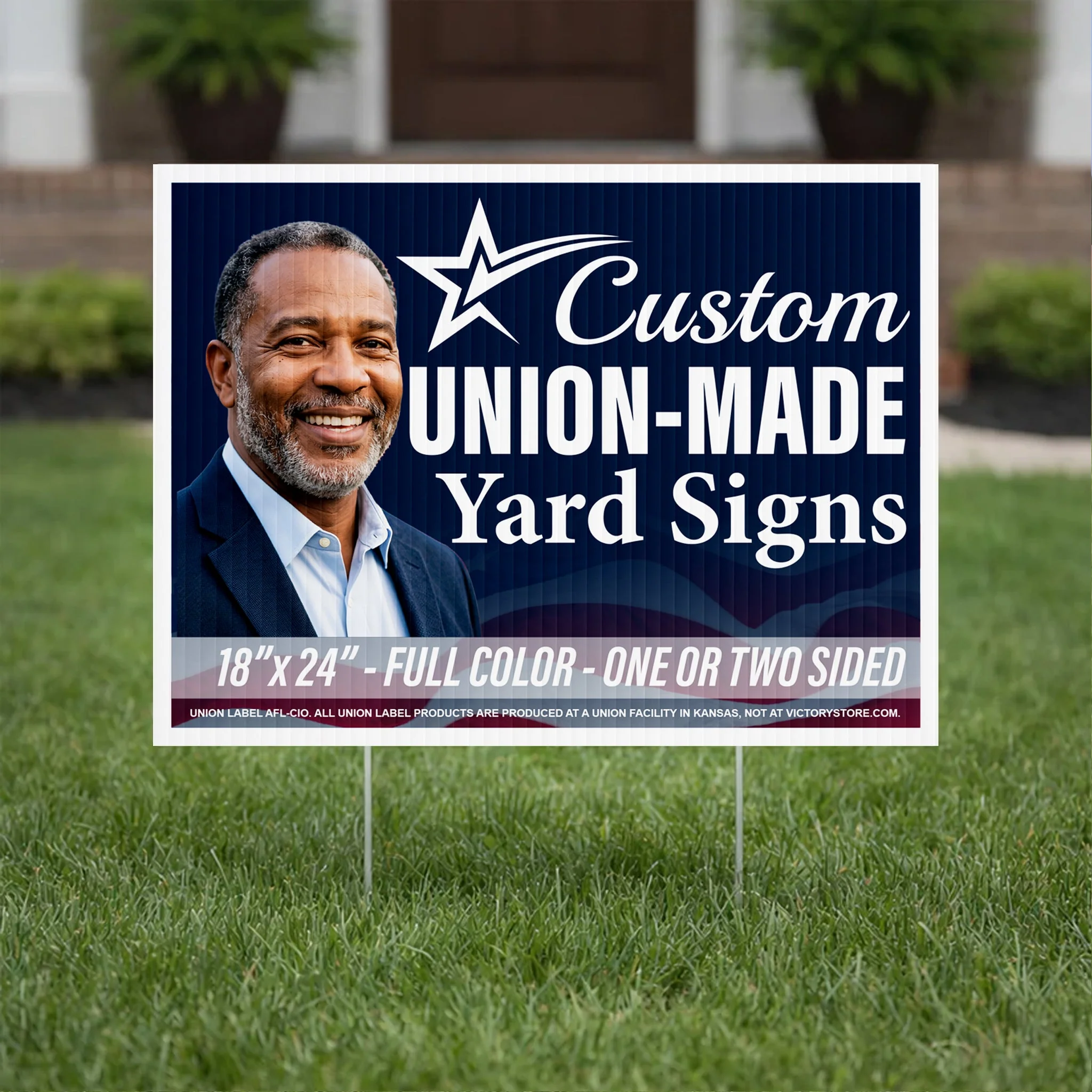18"x24" Union Label Yard Signs, Full-Color