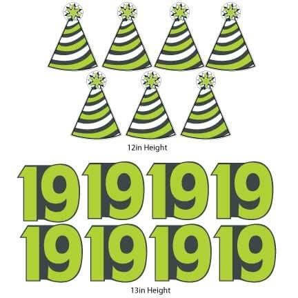 19th Birthday Pathway Marker Yard Sign Decorations 15 pcs - Image 2