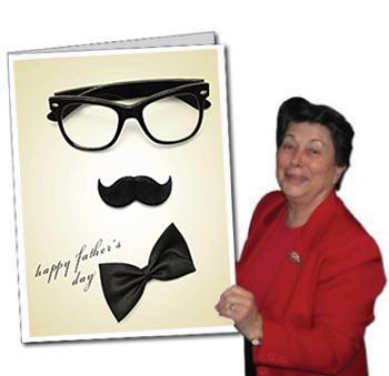 2' Custom Giant Mustache Father's Day Greeting Card
