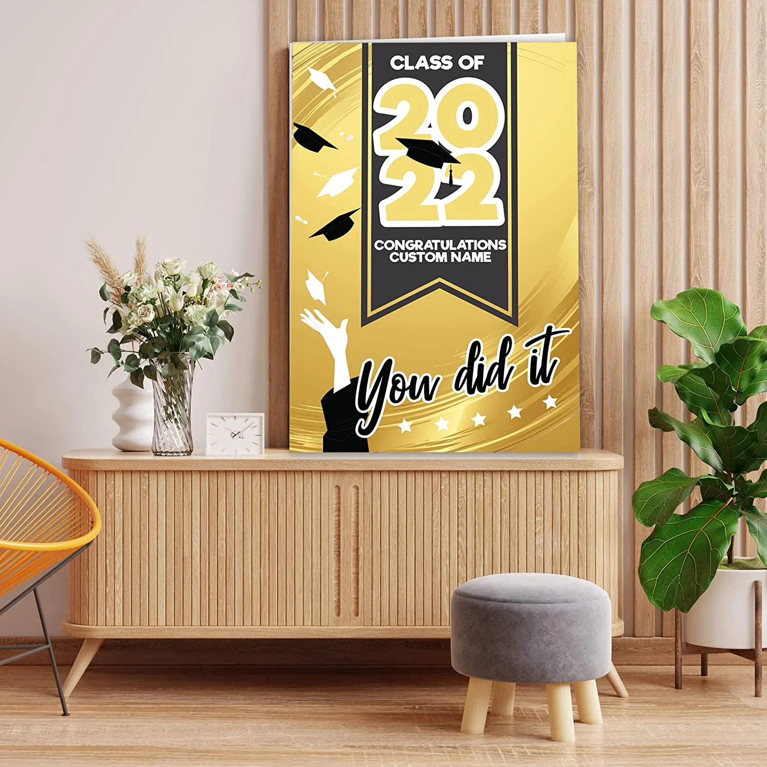 2' x 3' Custom You Did It Graduation Greeting Card - Image 2