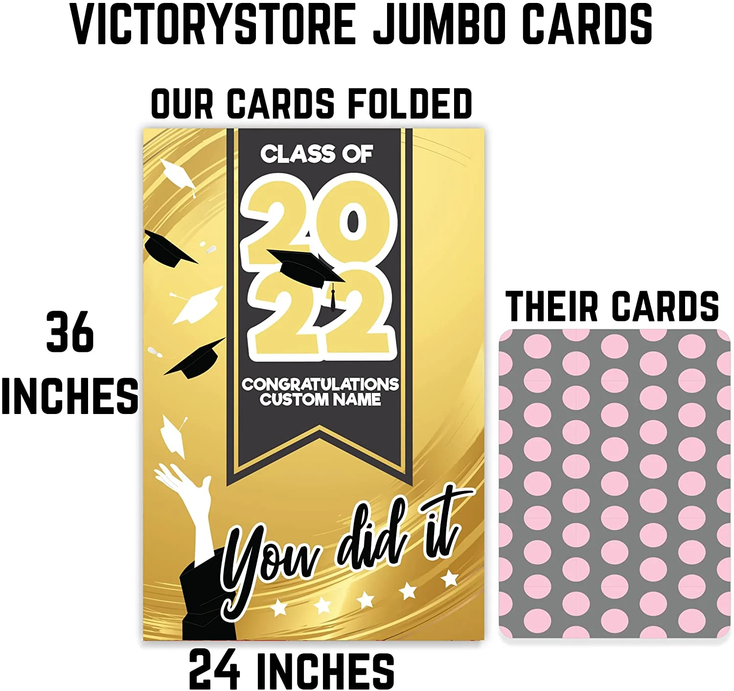 2' x 3' Custom You Did It Graduation Greeting Card - Image 4