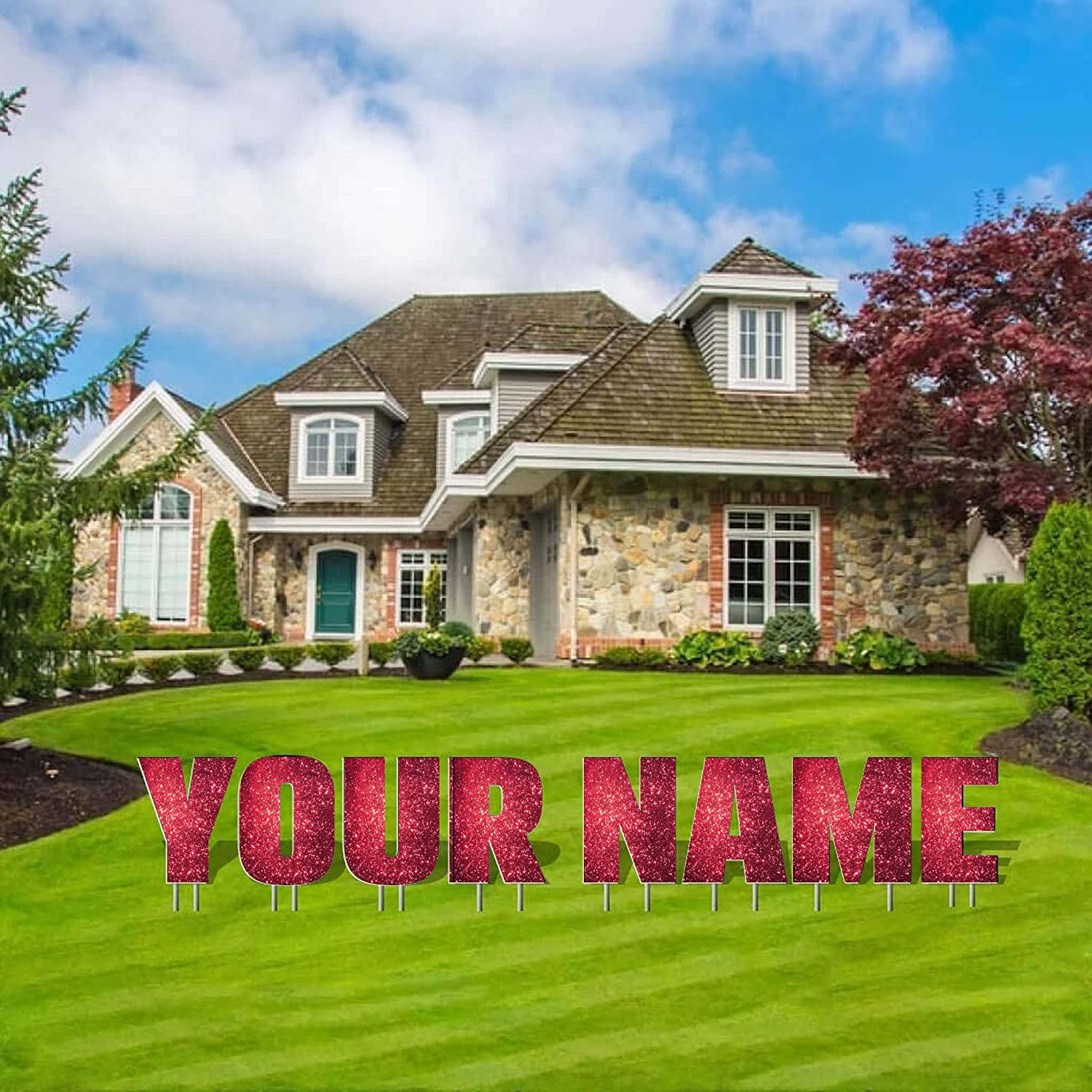 Custom Yard Letters | Breuer | Sparkle Fill 20" - Image 12