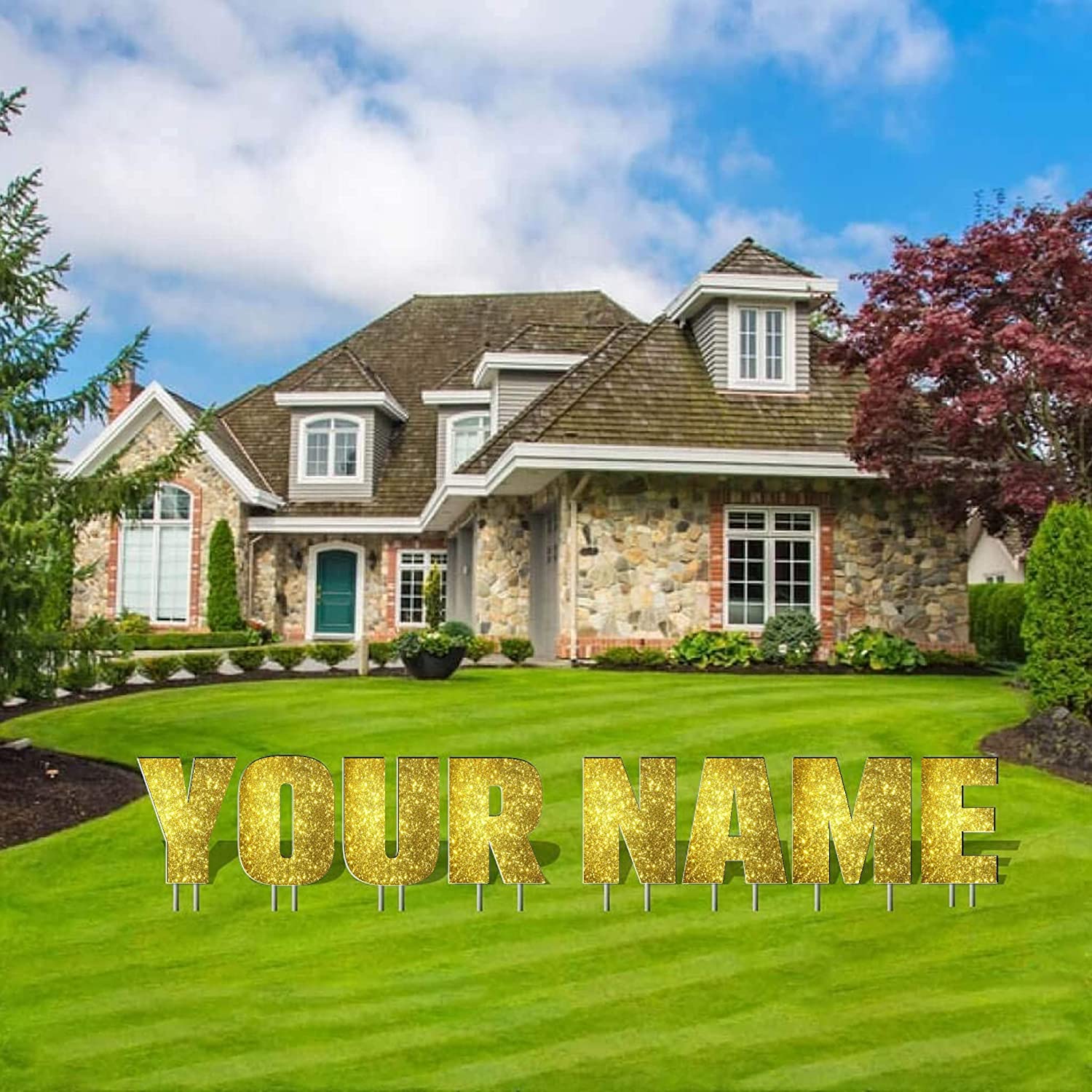 Custom Yard Letters | Breuer | Sparkle Fill 20" - Image 14