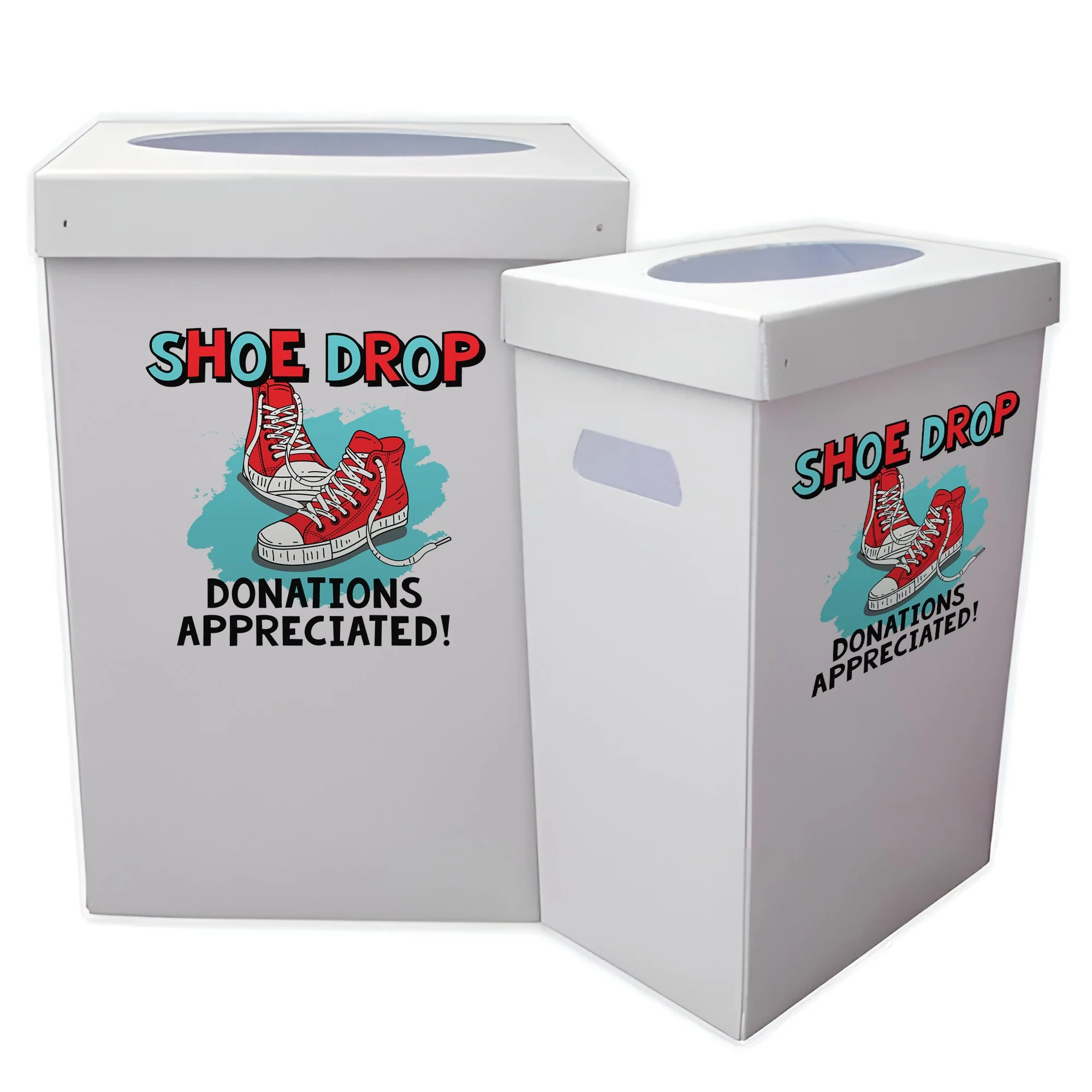 22.3 Gallon Custom Disposable Recyclable Corrugated Plastic Trash Can - Image 2