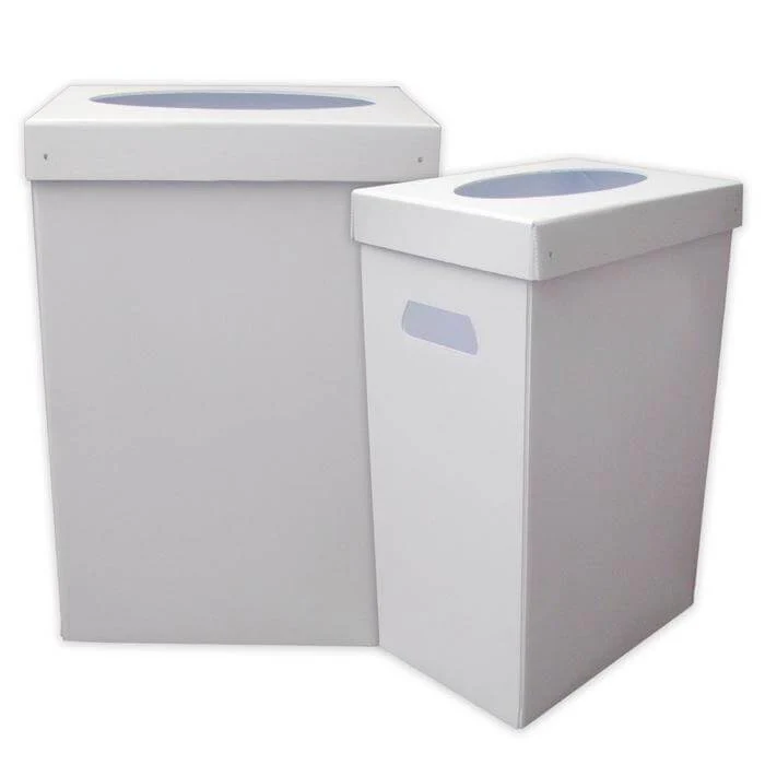 22.3 Gallons Disposable Recyclable Corrugated Plastic Trash Cans (Blank)