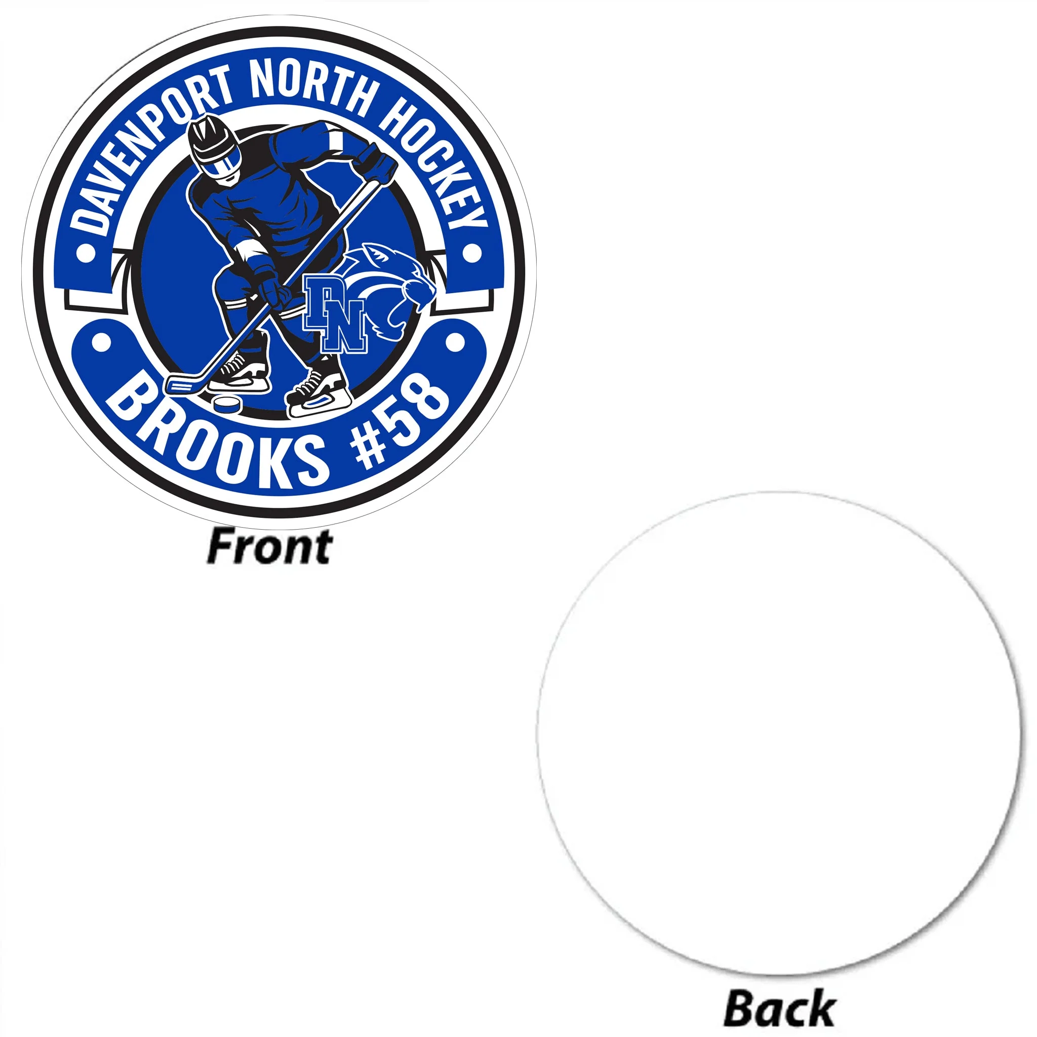 22" Hockey Team Yard Signs, Round Hockey Player Signs - Image 3
