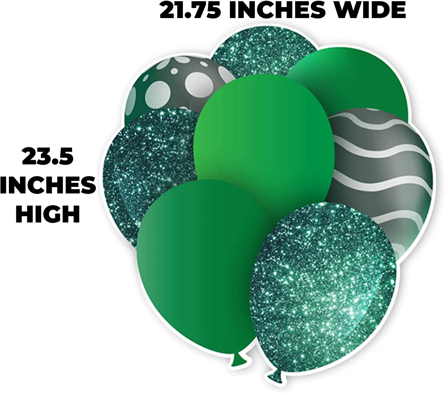 23.5" Kelly Green Balloon Bouquets EZ Filler Yard Cards Set - Image 3