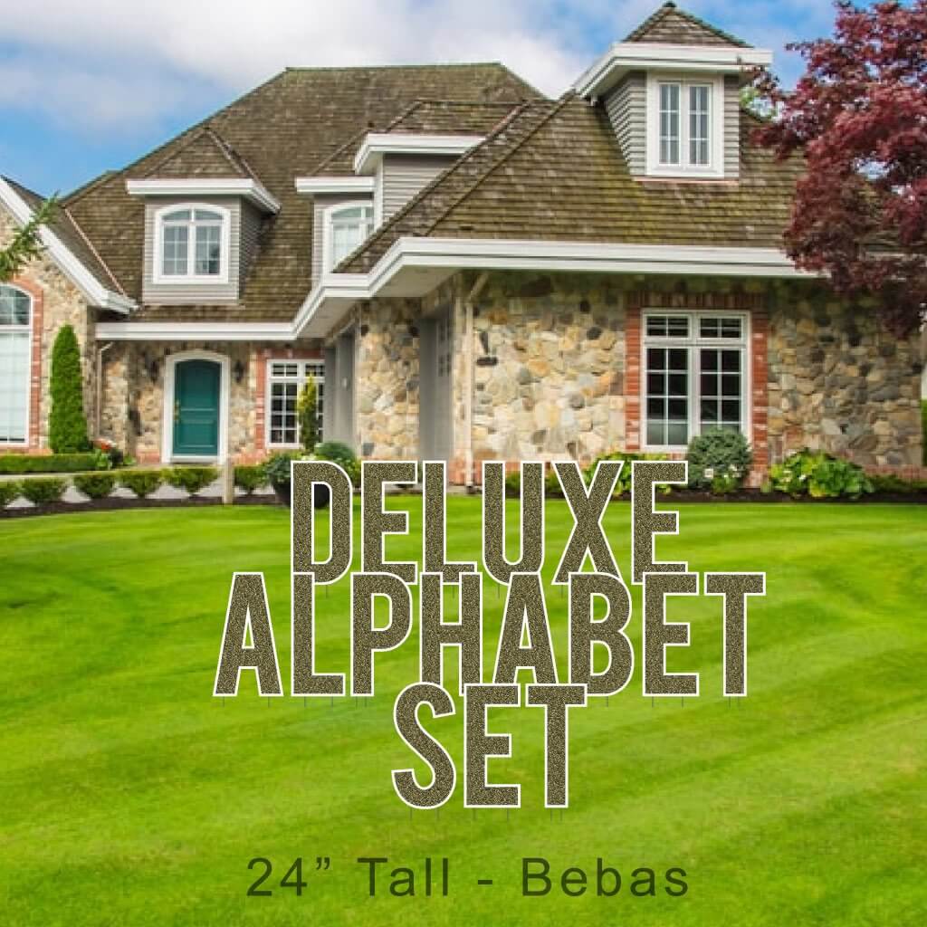 22.75" Bebas Faux Glitter Deluxe Alphabet Set - 130 pcs - Image 6