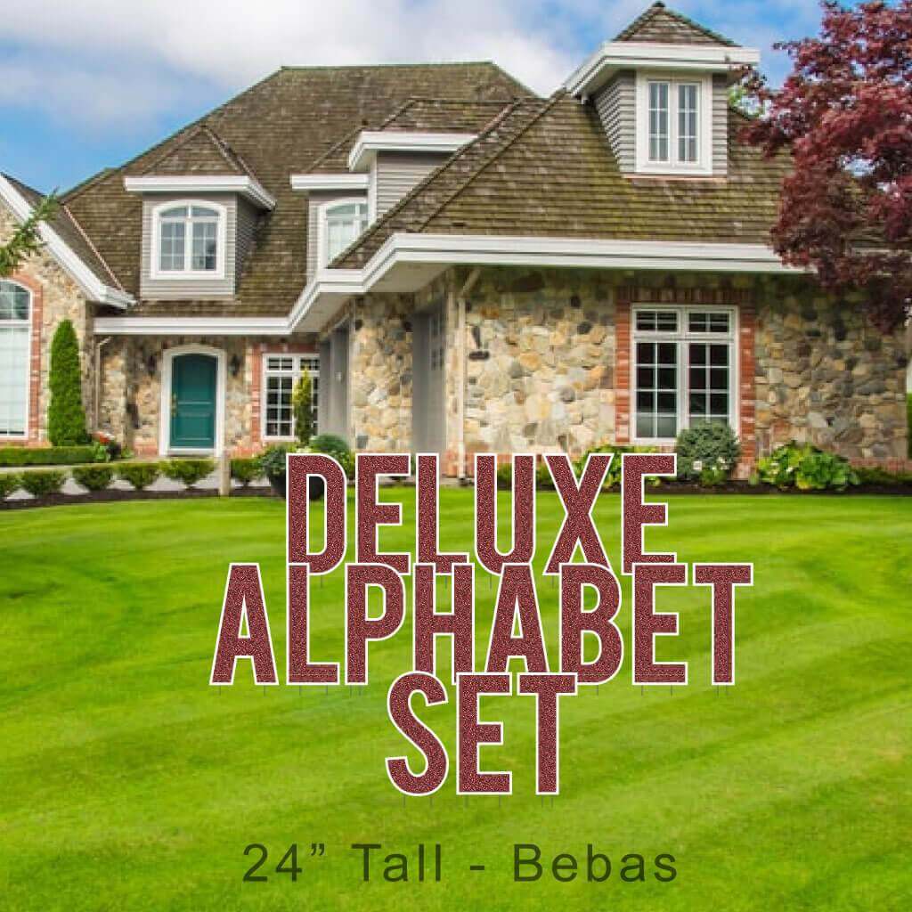 22.75" Bebas Faux Glitter Deluxe Alphabet Set - 130 pcs - Image 8