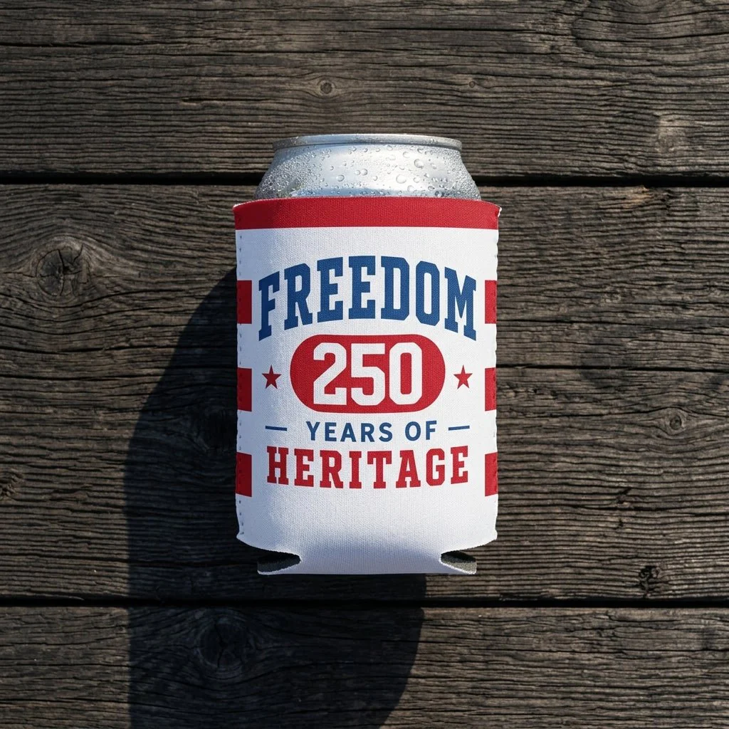 4th of July Can Coolers America's 250th Anniversary, 25 Unique Patriotic Designs, Fits 12oz Cans - Image 8