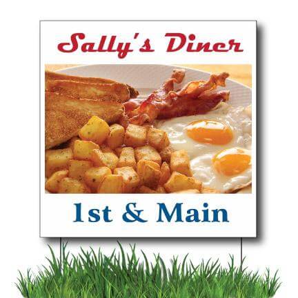 2'x2' Diner Restaurant Yard Sign