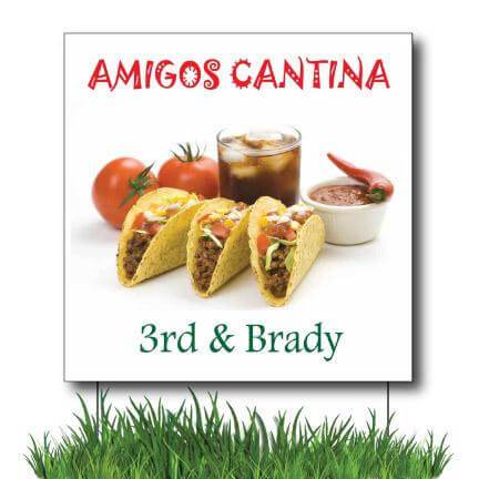 2'x2' Mexican Restaurant Yard Sign #2