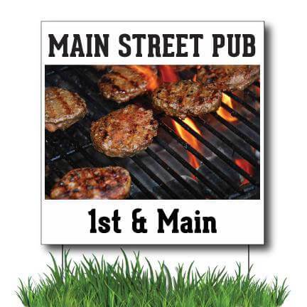 2'x2' Pub Restaurant Yard Sign - Image 2