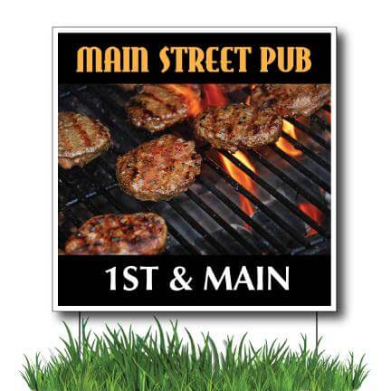 2'x2' Pub Restaurant Yard Sign - Image 4