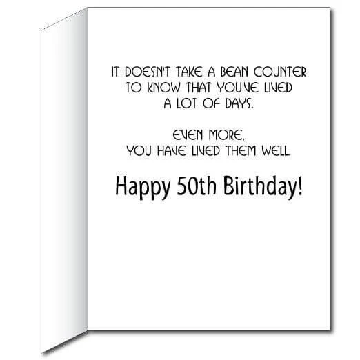 3' Giant 50th Office Birthday Greeting Card - Image 3