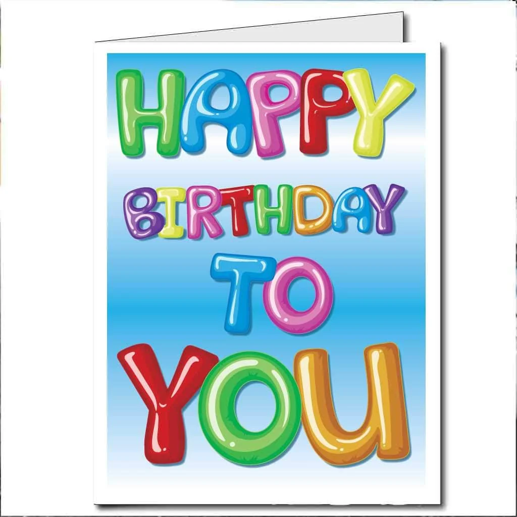 Jumbo 3-Foot Birthday Card (Balloon Letters) 2 feet x 3 feet card with envelope - Image 6