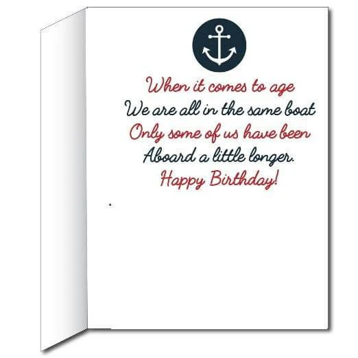 3' Giant Oh Ship! I Forgot Belated Birthday Greeting Card - Image 3