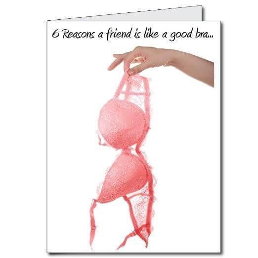 3' Giant A Friend is like a Good Bra Birthday Greeting Card - Image 2