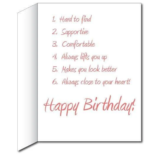 3' Giant A Friend is like a Good Bra Birthday Greeting Card - Image 3