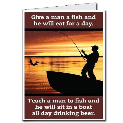 3' Giant Fisherman Birthday Greeting Card - Image 2