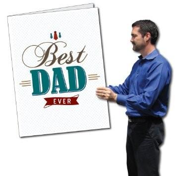 3' Giant Best Dad Ever Father's Day Greeting Card