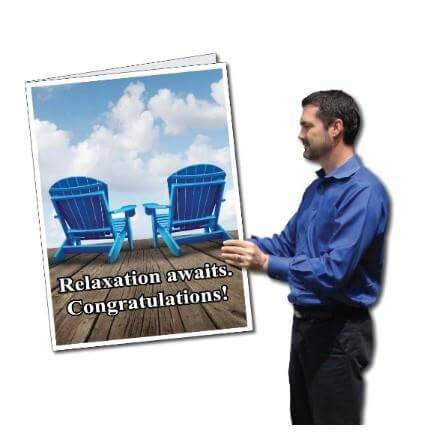 2'x3' Giant Relaxation Awaits Retirement Party Greeting Card