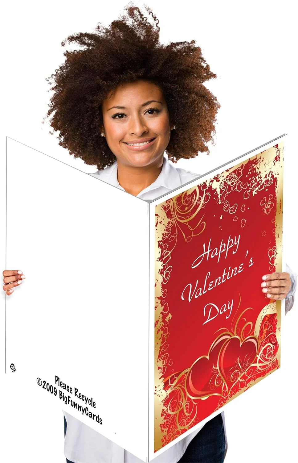 Giant Valentine's Day Card (Hearts) 2 feet by 3 feet Card with Envelope