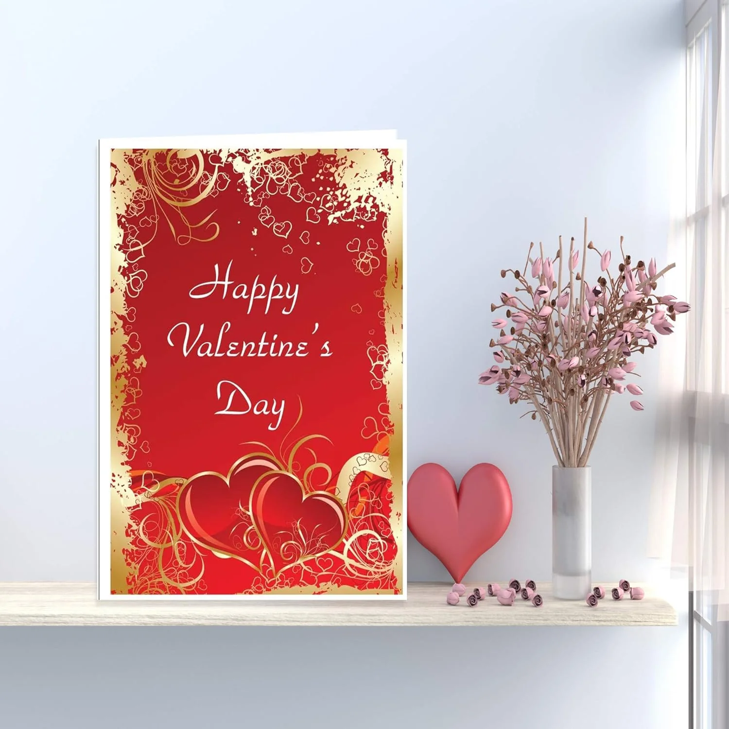Giant Valentine's Day Card (Hearts) 2 feet by 3 feet Card with Envelope - Image 2