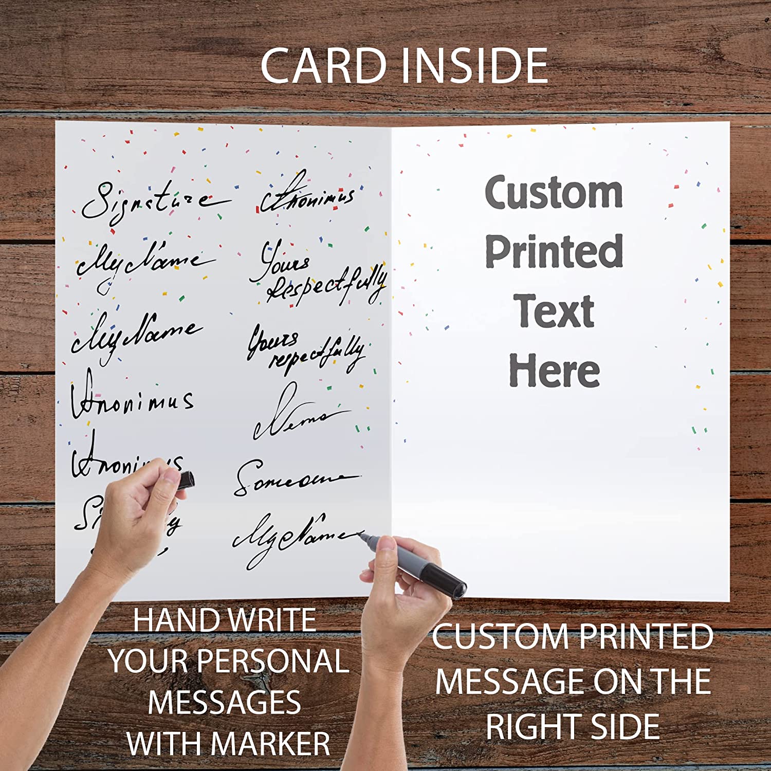 3' Custom Happy Birthday 9 Photo Greeting Card - Image 4