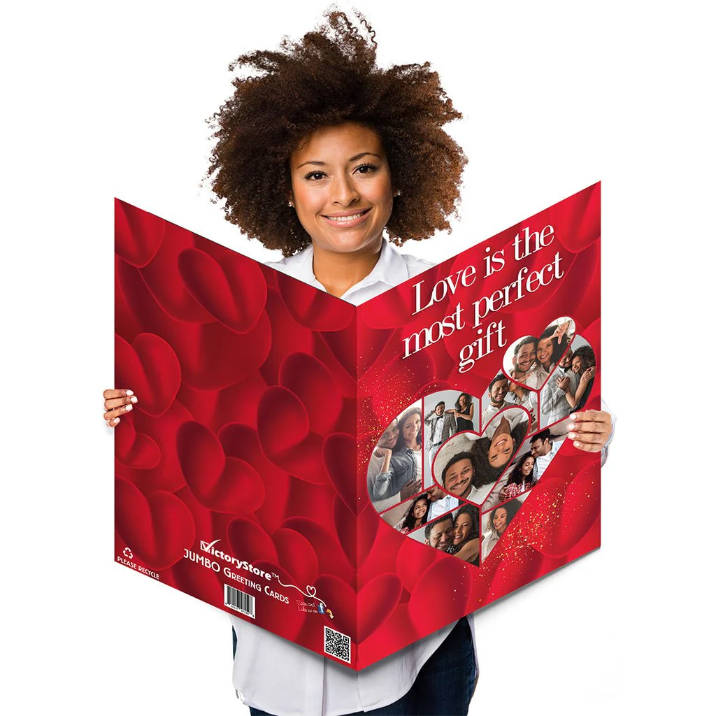 3' Custom Valentine's Day Card | 10 Photos w/ Personalized Inside Text