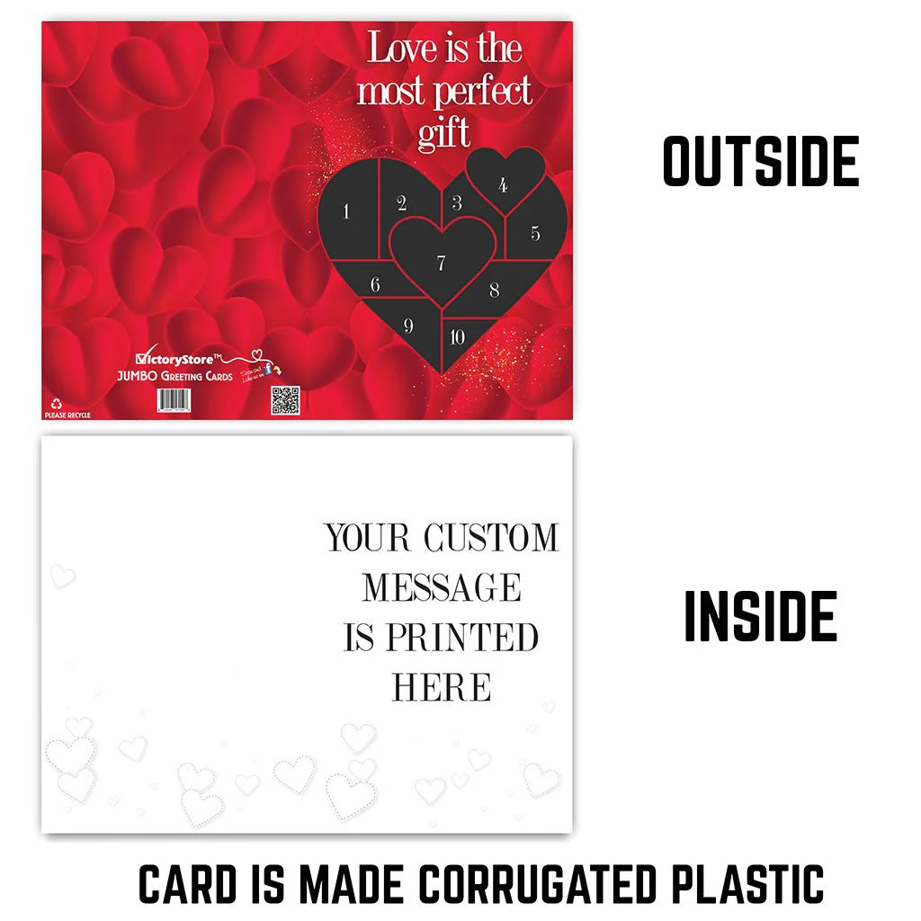 3' Custom Valentine's Day Card | 10 Photos w/ Personalized Inside Text - Image 5