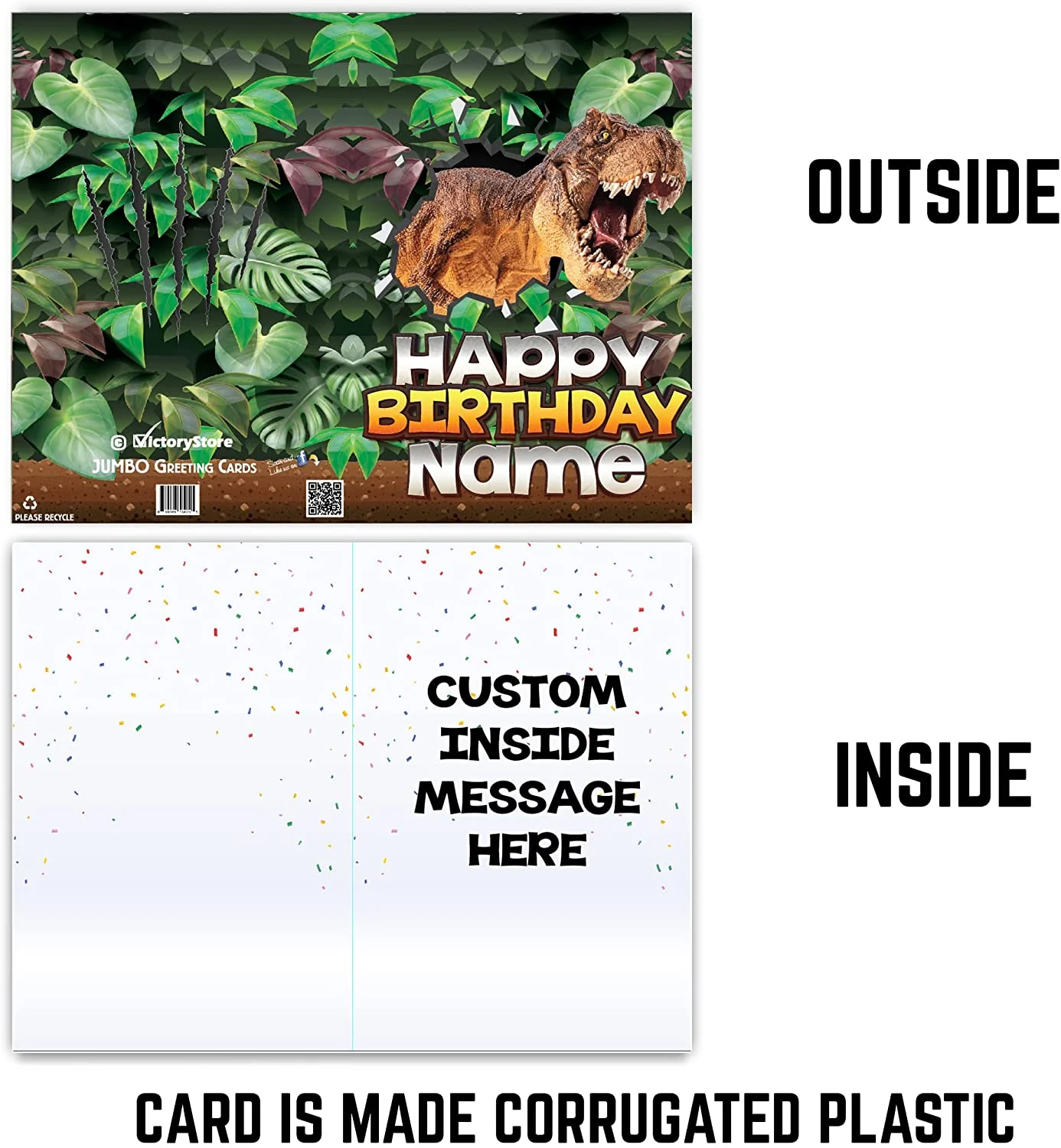 3' Dinosaur Birthday Card - Image 4