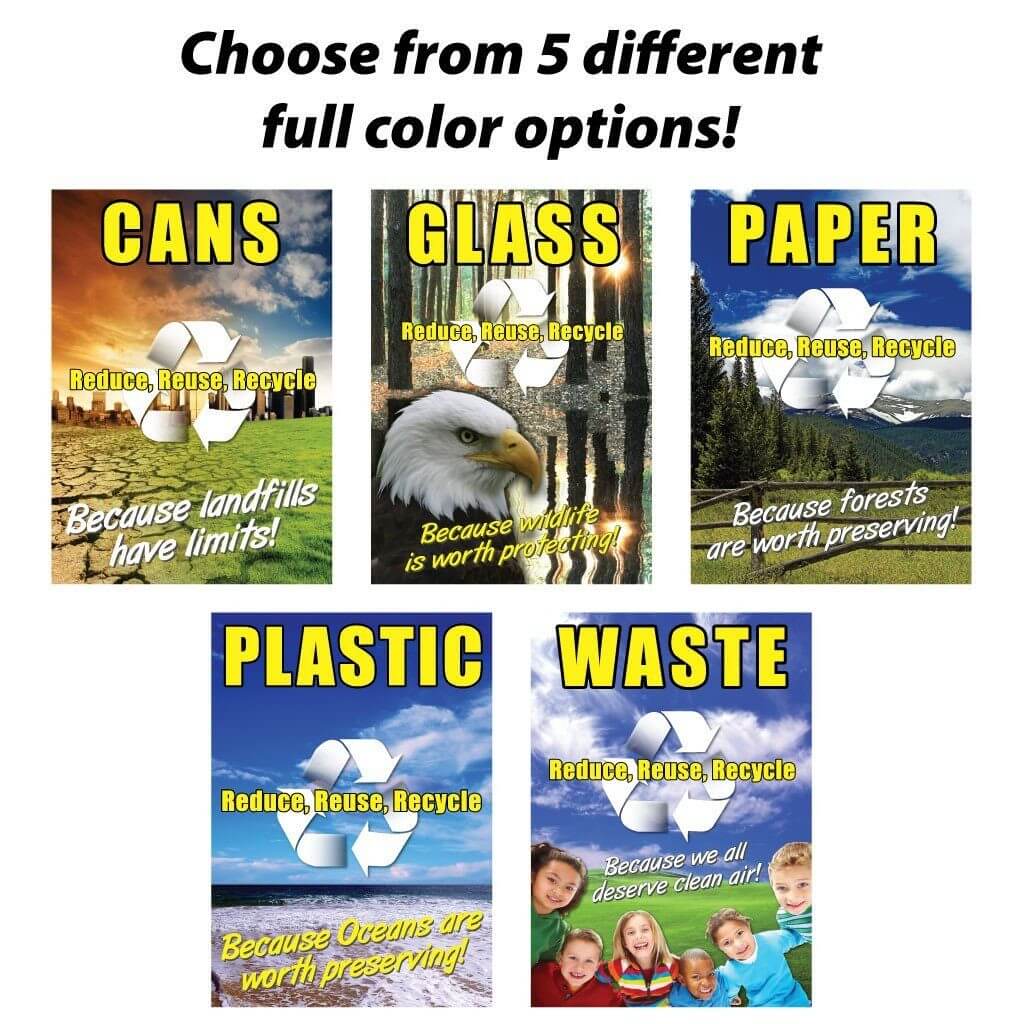 3-in-1 Recycle Bin Set – Collapsible Event Recycling Cans - Image 4