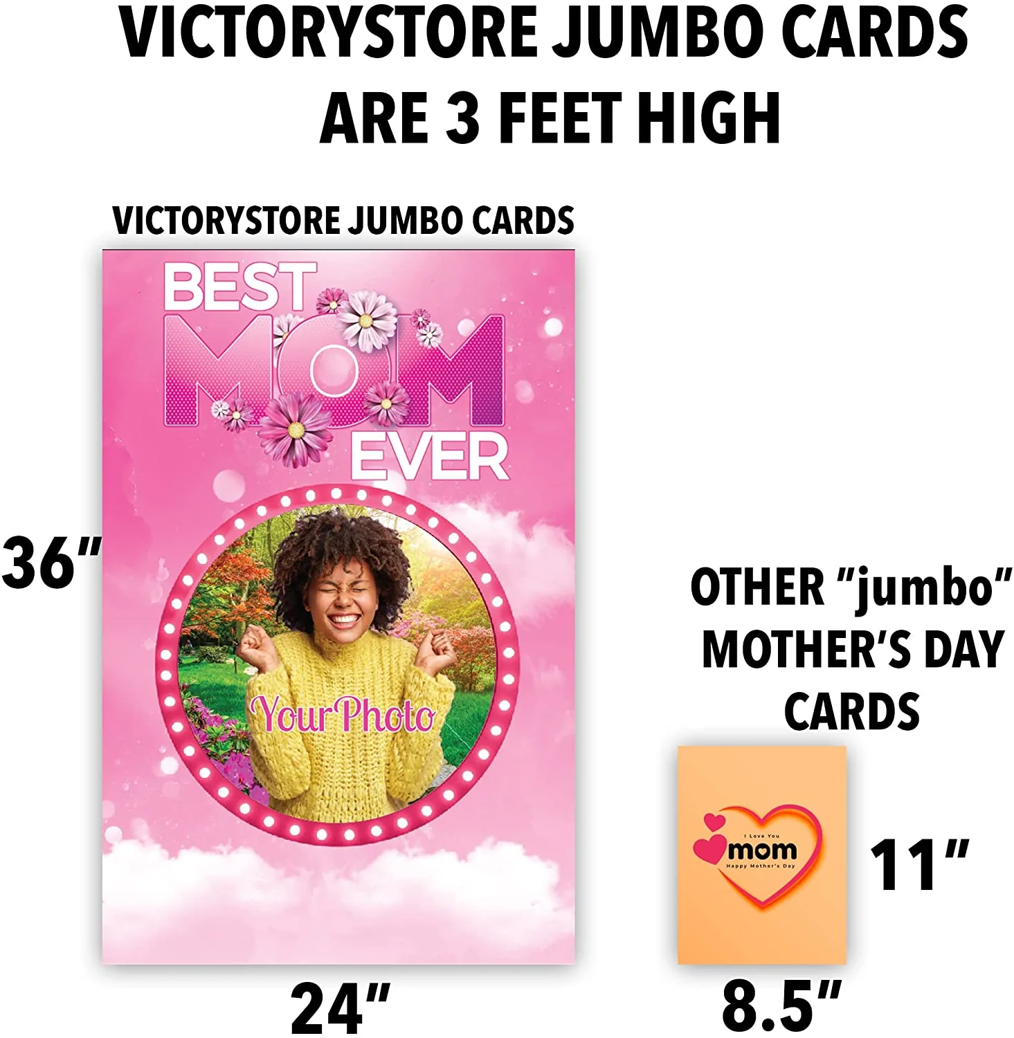 3' Photo Best Mom Ever Mothers Day Card - Image 4
