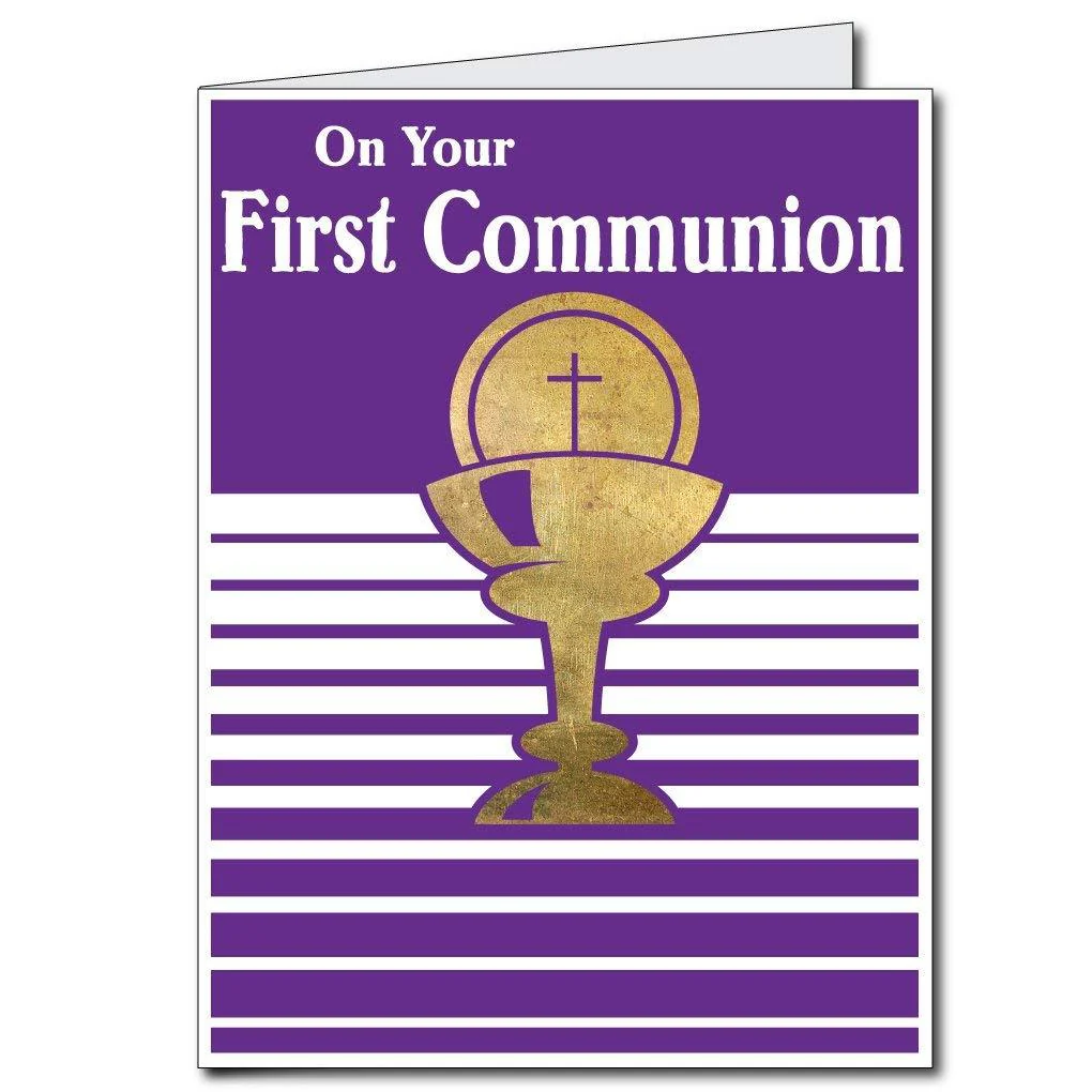 Giant Purple Communion Greeting Card - Image 2