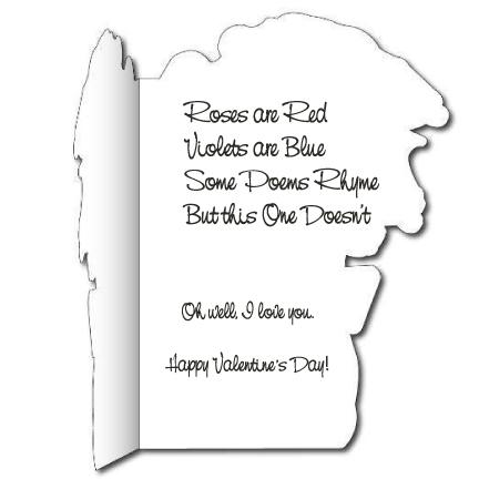 3' Roses Giant Cut Card Valentine's Day - Image 3