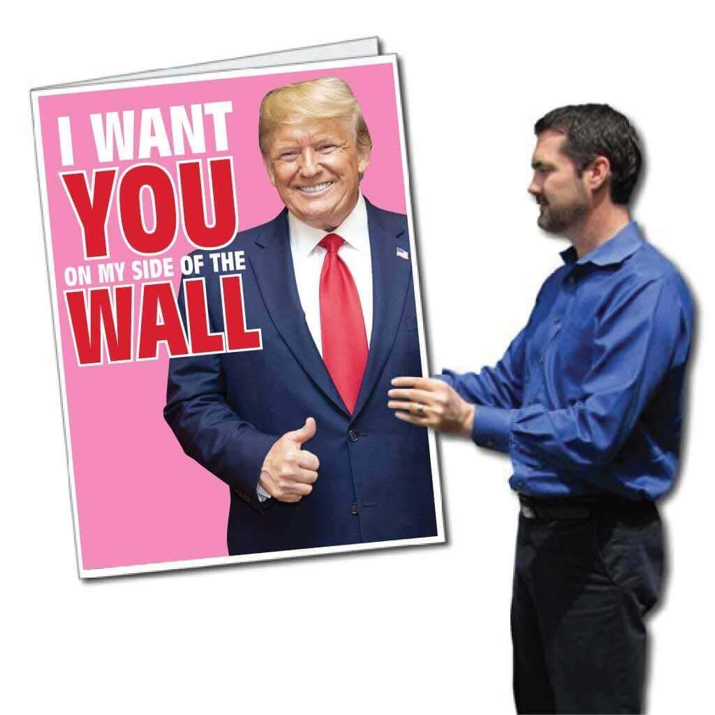 3' Stock My Side of the Wall Valentine's Day  Jumbo Greeting Card