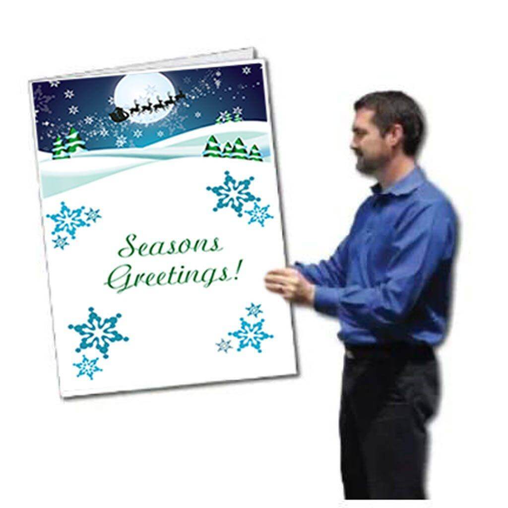 3' Custom Giant Seasons Greetings Card