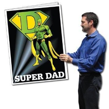 3' Custom Giant Father's Day Super Hero Greeting Card
