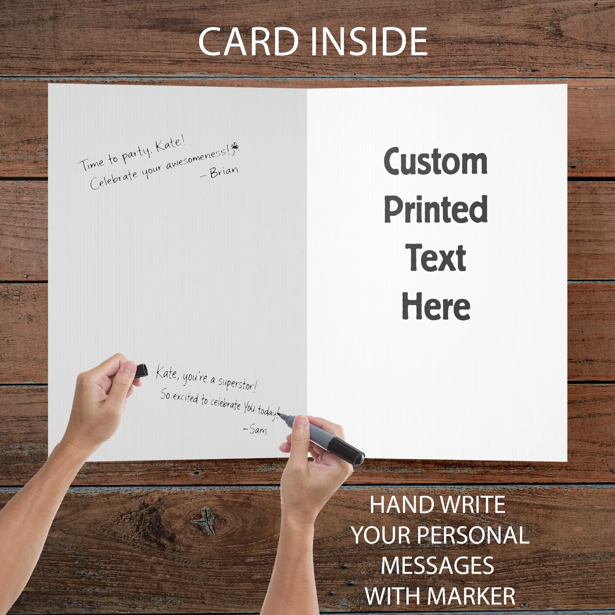 Giant Pink Mother's Day Custom Greeting Card - Image 2