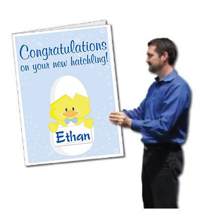 3' Custom Giant Baby Boy Greeting Card